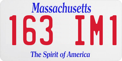 MA license plate 163IM1