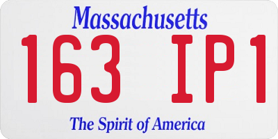 MA license plate 163IP1