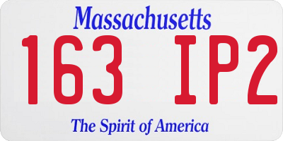 MA license plate 163IP2