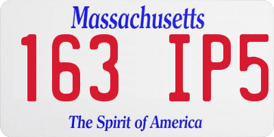 MA license plate 163IP5