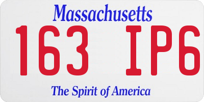 MA license plate 163IP6