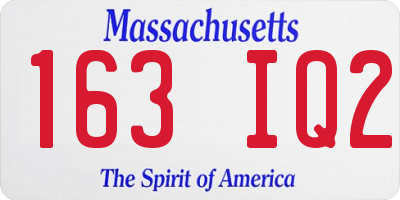 MA license plate 163IQ2