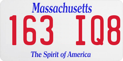 MA license plate 163IQ8