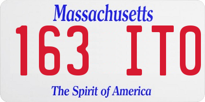 MA license plate 163IT0