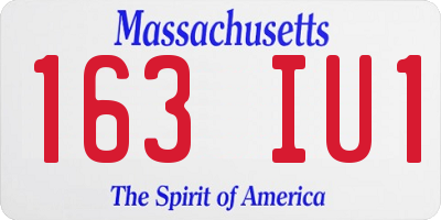 MA license plate 163IU1