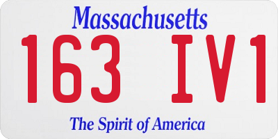 MA license plate 163IV1