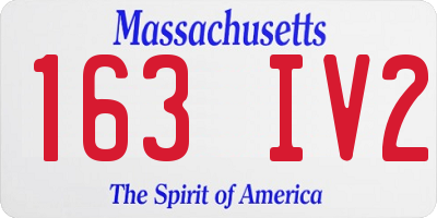 MA license plate 163IV2
