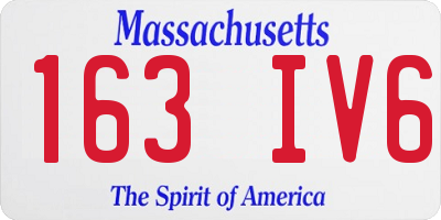 MA license plate 163IV6