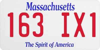 MA license plate 163IX1