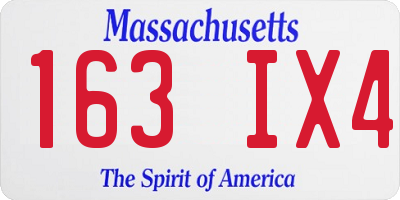 MA license plate 163IX4