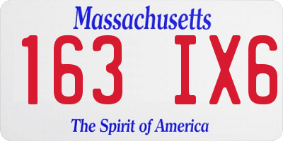 MA license plate 163IX6