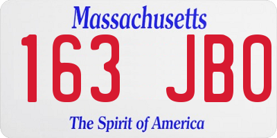 MA license plate 163JB0