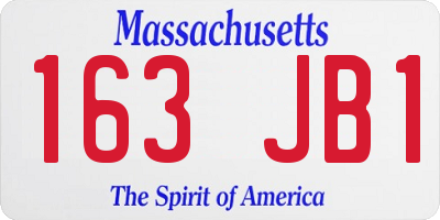 MA license plate 163JB1