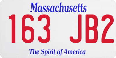 MA license plate 163JB2