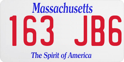 MA license plate 163JB6
