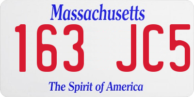 MA license plate 163JC5