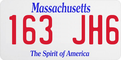 MA license plate 163JH6