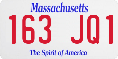 MA license plate 163JQ1