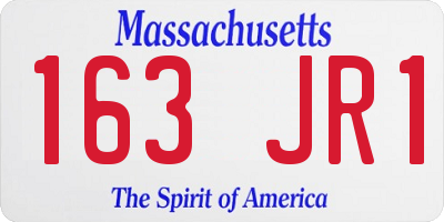MA license plate 163JR1