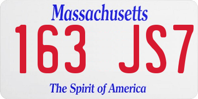 MA license plate 163JS7