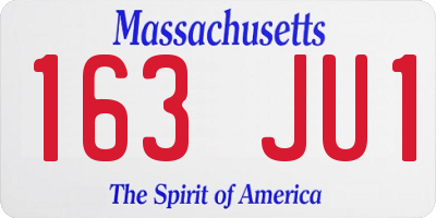 MA license plate 163JU1