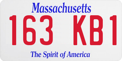 MA license plate 163KB1