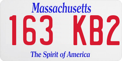 MA license plate 163KB2