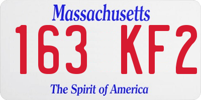 MA license plate 163KF2