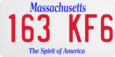 MA license plate 163KF6