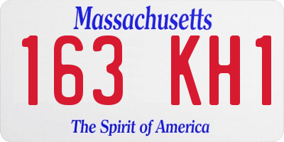 MA license plate 163KH1