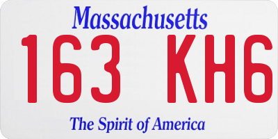 MA license plate 163KH6