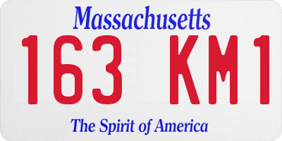 MA license plate 163KM1