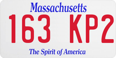 MA license plate 163KP2