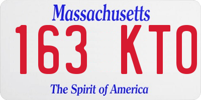 MA license plate 163KT0