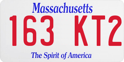 MA license plate 163KT2