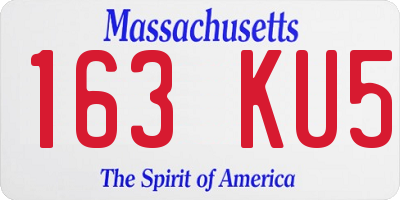 MA license plate 163KU5