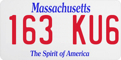 MA license plate 163KU6