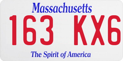 MA license plate 163KX6