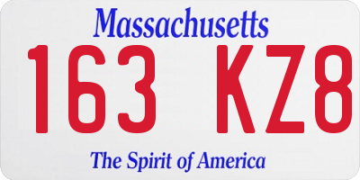 MA license plate 163KZ8