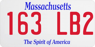 MA license plate 163LB2