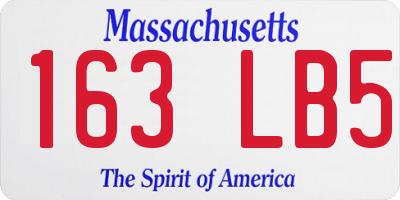 MA license plate 163LB5