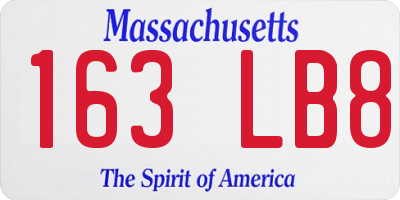 MA license plate 163LB8