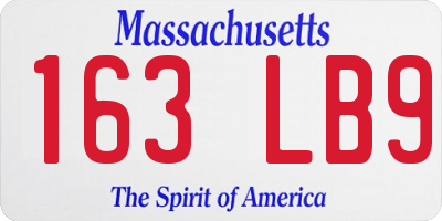 MA license plate 163LB9