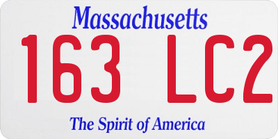 MA license plate 163LC2