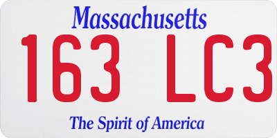 MA license plate 163LC3