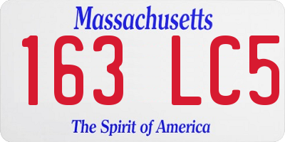 MA license plate 163LC5