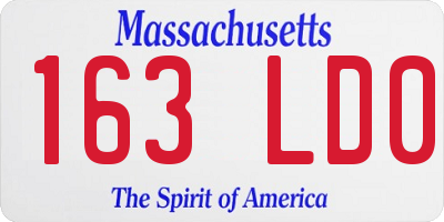 MA license plate 163LD0
