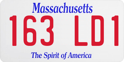 MA license plate 163LD1