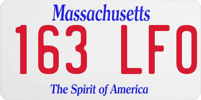 MA license plate 163LF0