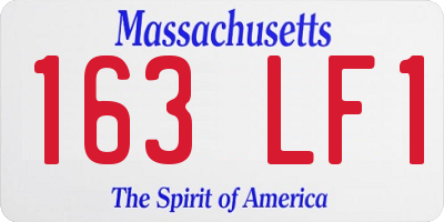 MA license plate 163LF1